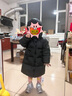 笛莎（DEESHA）童装女童和暖系列三防中长版防寒儿童羽绒服2025冬季新款女宝外套 黑色 110 实拍图