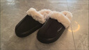 朴西居家情侣短绒棉拖鞋女秋冬家居室内防滑拖鞋厚底保暖加绒棉拖 深空灰 44-45 实拍图