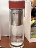 膳魔师（THERMOS）双层玻璃杯TCGB-400带茶漏泡茶杯TCGE-300商务办公茶壶TCGA-400 TCGA-400DR红色（附杯套） 400ml 实拍图