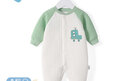 舒贝怡婴儿衣服新生儿连体衣保暖男女童可爱爬服宝宝哈衣新秋款 绿73CM 实拍图
