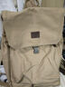 新潮代背包男帆布休闲复古双肩包大容量旅行包初高中大学生书包电脑包 2005卡其色【可放15.6英寸电脑】 双肩包 实拍图