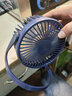 众得利迷你电风扇台式桌面迷你USB插电款学生寝室宿舍办公室卧室客厅小型制冷便携式台扇创意配件 .一档调节+USB直插【深蓝色】5寸 实拍图