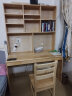伊米伊辰实木电脑桌家用双人卧室学生写字桌书桌书架书柜一体桌 长120宽60高185单桌+椅子 晒单实拍图