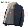 杉杉（FIRS）男士夹克商务秋冬季宽松休闲中年爸爸装立领 黑色 XL(180/96A)  实拍图