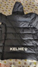 卡尔美（KELME）儿童运动羽绒服男连帽保暖长款足球训练青少年学生外套 黑色 140 实拍图
