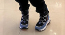 Skechers斯凯奇儿童绒绒靴雪地靴保暖男童棉鞋防寒加绒高帮女童靴660092L 男童/黑色/浅蓝色/BKLB 36 实拍图