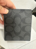 蔻驰（COACH）【品牌直供】520礼物男士短款折叠钱包黑灰色/黑色F66551QBMI5 实拍图