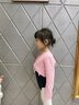 艾舞戈儿童舞蹈服秋冬季加绒长袖小外套坎肩女孩跳舞上衣女童练功服披肩 粉色（厚绒款） L 实拍图