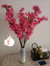 花艺知己仿真桃花枝客厅商场落地摆放桃花树假树装饰插花梅花人造花桃树枝 仿真桃花枝65cm粉色 单支 1支 实拍图