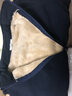 真维斯（Jeanswest）羊羔绒外套男秋冬季加绒加厚摇粒绒抓绒衣休闲连帽夹克男装WW889 蓝色【加厚羊羔绒】 3XL 实拍图
