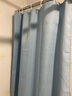 蓓柅高档纯色浴帘防水布浴室帘卫生间加厚涤纶洗澡间帘子淋浴隔断挂帘 雾蓝色 宽100*高180cm 实拍图