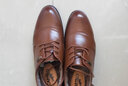 卡帝乐鳄鱼（CARTELO）商务牛皮正装保暖加绒男士皮鞋子男冬季棉皮鞋1513 棕色加棉款 39 实拍图