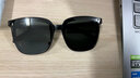 CAIILKUN墨镜女夏季防晒2025新款高级感大框太阳眼镜网红款七夕情人节礼物 黑色金框黑灰片（轻奢ck风） 实拍图