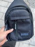 回力胸包男潮牌日系简约工装风斜挎包男士运动小挎包ins潮酷个性背包 黑色+恐龙挂件 实拍图