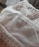 蕉内舒服蕾303A女士内衣性感蕾丝法式小胸薄款贝壳三角杯背钩式文胸罩 暖白-植物小背钩 XL 实拍图