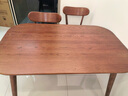 源氏木语 实木餐桌现代简约家用饭桌北欧小户型餐厅桌子橡木 胡桃色餐桌1.2米 实拍图