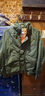 马登工装美式复古飞行员棉服夹克男秋冬加厚保暖棉衣男士短款棉袄外套 军绿色 L 实拍图