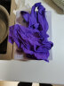 乌斯京（WOLSGIN）一次性手套防护丁腈加厚餐饮食品级紫色4.8克橡胶手套50只 M中码 实拍图
