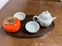 容山堂茗末 整块实木黑檀木茶盘小茶台大小号家用茶盘简约托盘 黑檀木小茶盘-如意款 实拍图