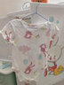 婧麒（JOYNCLEON）新生婴儿纯棉连体衣服初生宝宝无骨连身衣满月爬爬服春季四季哈衣 小兔子 73cm 实拍图