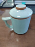 豪祥（HAOXIANG）汝窑哥窑办公杯家用陶瓷马克杯茶水分离带盖过滤喝水杯子定制送礼 天青汝窑办公杯【三件套】 无规格 实拍图