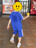 青青世界深圳校服小学生凉感透气柔软舒适运动服男女短裤夏长裤薄吸湿排汗 特版小学夏运套装（男) 130 实拍图
