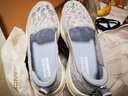斯凯奇（Skechers）渔夫鞋夏季一脚蹬女鞋蕾丝透气懒人散步鞋休闲妈妈鞋平底单鞋 896020-LTGY/浅灰色 37 实拍图
