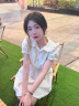哥瑞美法式小香风可爱仙女束腰裙子女2025夏季新款茶歇甜美少女感连衣裙 图片色 L 【体重100-120】 实拍图