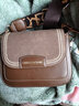 伊梵络小包包女包2024潮小众百搭时尚宽肩带斜挎包复古百搭小方包 咖啡色 实拍图