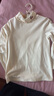 戴维贝拉（DAVE＆BELLA）女童上衣春装中大童长袖t恤儿童套头衫高领宝宝打底衫春季服装 奶白色 130 cm（建议身高120-130cm） 实拍图
