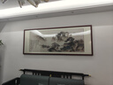 良品大师流水生财山水画办公室挂画中式客厅装饰画靠山图茶室字画风景壁画 流水生财A1 85*230cm宣纸锦绫+有机玻璃+红褐色实木框（大气款） 实拍图