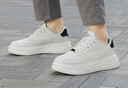 海澜之家HLA男鞋百搭舒适小白男增高板鞋男潮流休闲鞋男 M041 白蓝色 40 实拍图