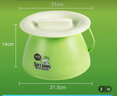 茶花（CHAHUA） 塑料痰盂尿盆儿童便盆宝宝坐便器老人马桶小便器尿壶尿桶带盖子 【新款绿色1个】痰盂 实拍图