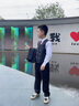 衣诺坊儿童西服套装男童演出服主持人西装 黑色套装 150 实拍图