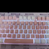 银雕(YINDIAO) K500键盘彩包升级版 机械手感 游戏背光电竞办公 USB外接键盘 全尺寸 粉白双拼白光有线键盘 实拍图