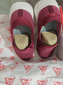 足力健老人鞋一脚蹬散步鞋艾草健康妈妈鞋休闲鞋冬季女鞋 1616Z酒红35 实拍图
