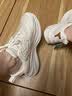 斯凯奇（Skechers）运动鞋女糕糕鞋女士绑带休闲运动鞋小白鞋厚底增高 乳白色/OFWT 35 实拍图