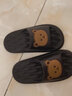 百慕倾臣 拖鞋女外穿夏简约卡通室内舒适软底浴室防滑厚底 情侣凉拖鞋男 黑色-小小熊 38-39 正码 实拍图