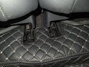 乔氏全包围汽车脚垫适用大众轩逸朗逸帕萨特思域迈腾凯美瑞卡罗拉脚垫 【丝绒款】黑金皮革+黑色丝绒 大众-全系定制-留言备注车型年份 实拍图