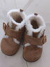 卡特兔童鞋儿童雪地靴男宝宝棉鞋加绒女童学步鞋毛毛鞋婴儿冬季机能鞋子 棕色 24 内长14.5cm  脚长13.6-14.2 实拍图