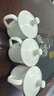 洁雅杰陶瓷茶杯 带盖水杯子(350ml)陶瓷茶杯陶瓷办公杯 纯白6只装 实拍图