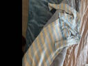 艾珠儿（Aizhuer）针织连衣裙春秋季套装女新款气质辣妹法式长袖条纹吊带套装裙子女 蓝色两件装 均码（建议80-140斤） 晒单实拍图