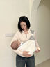 温欧婴儿背带抱娃神器解放双手新生外出前抱式背娃宝宝婴幼儿横抱可调 莫奈灰-透气款【松紧可调】 实拍图