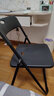 榴花姑娘椅子折叠椅塑料靠背凳子办公会议椅简易休闲椅餐椅电脑椅YT88纯黑 实拍图