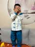 Classic Teddy儿童套装男童汉服中小童衣服裤子两件套国风新中式纯棉 蓝绿 110  实拍图