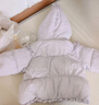 巴拉巴拉童装婴儿羽绒服女童宝宝冬季短款外套儿童保暖萌男童 粉紫A70725 80 cm 实拍图
