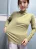 倾慕汐羽双面穿德绒打底衫女半高领木耳边甜辣长袖 清新绿 L(80-120斤) 实拍图
