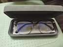 蔡司（ZEISS）镜片眉线半框眼镜近视男防蓝光辐射配眼镜女近视散光有度数护眼睛 黑银 配防蓝光平光（0度） 实拍图