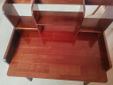 众淘纯实木书桌书架一体卧室电脑桌学生学习桌椅成人办公全实木写字桌 儿童成人通用+胡桃色100cm双抽 晒单实拍图