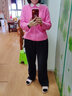 FitonTon休闲裤女冬款美式运动裤加绒加厚裤子潮流显瘦保暖裤外穿阔腿裤L 实拍图